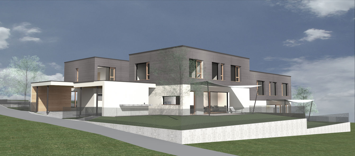 Novogradnja Štiri individualne hiše (dvojček) v Črnučah 1