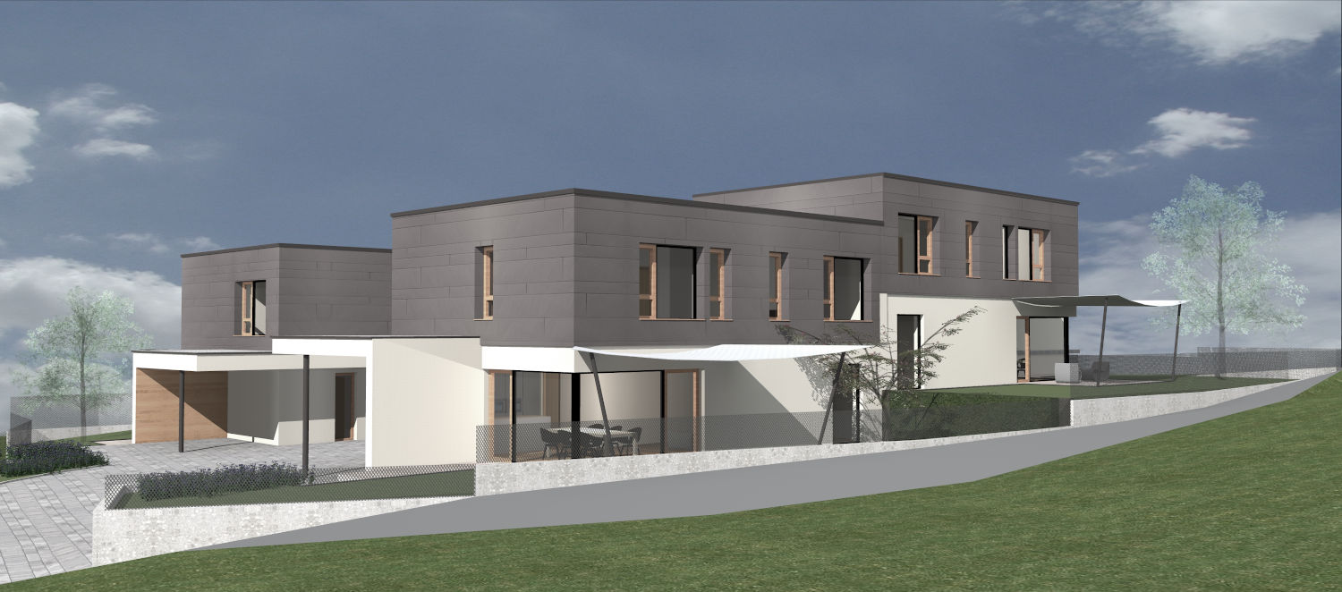 Novogradnja Štiri individualne hiše (dvojček) v Črnučah 2