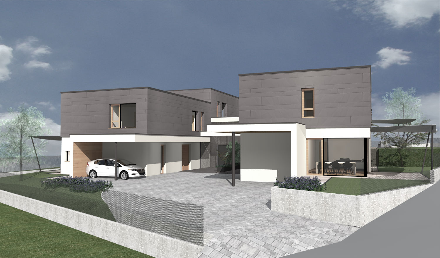 Novogradnja Štiri individualne hiše (dvojček) v Črnučah 3